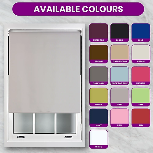 FURNISHED Blackout Roller Blinds With Triple Square Eyelets And Metal Fittings- Brown Trimmable (W)190cm (L)210cm 6 FURNISHED Blackout Roller Blinds With Triple Square Eyelets And Metal Fittings- Brown Trimmable (W)190cm (L)210cm - Image 4