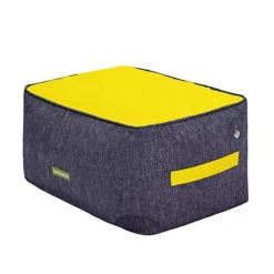 Gardenista Outdoor Garden Pool Adult Filled Bean Bag Chair Patio Water Resistant Beanbag Footstool, Aspen Gold