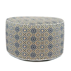 Gardenwize Home Garden Outdoor Picnic Casablanca Inflatable Ottoman Pouf Stool Chair - 60cm X 30cm