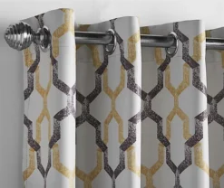 Geo 90" X 90" Ochre (Ring Top Curtains) 8 Geo 90" X 90" Ochre (Ring Top Curtains) -DIY geo 90 x 90 ochre ring top curtains 5039373086514 03c MP