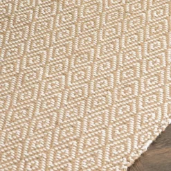 Geometric Jute & Cotton Rug 160 X 230cm