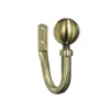 GoodHome Antiki Brushed Antique Brass Effect Ball Curtain Hold Back, Set Of 2 -DIY goodhome antiki brushed antique brass effect ball curtain hold back set of 25059340111100 01c
