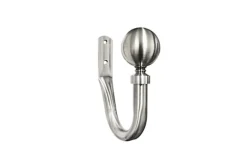 GoodHome Athens Brushed Nickel Effect Ball Curtain Hold Back, Set Of 2