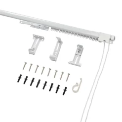 GoodHome Milet Matt White Extendable Curtain Track, (L)2m -DIY goodhome milet matt white extendable curtain track l 2m3663602454748 07c bq