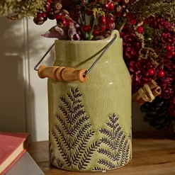 Green Churn Ceramic Table Decoration Flower Vase -DIY green churn ceramic table decoration flower vase5060633940659 03c MP