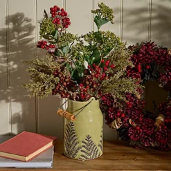 Green Churn Ceramic Table Decoration Flower Vase -DIY green churn ceramic table decoration flower vase5060633940659 04c MP