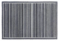 Grey Stripe Door Mat, 75cm X 50cm