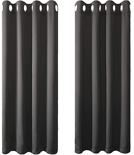 Grey Thermal Insulating Blackout Curtains Eyelet Set Thermally Insulated For Summer & Winter 46 X 54 Inch 3 Grey Thermal Insulating Blackout Curtains Eyelet Set Thermally Insulated For Summer & Winter 46 X 54 Inch