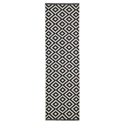 Harrieta Geometric Black & White Runner 200cmx60cm