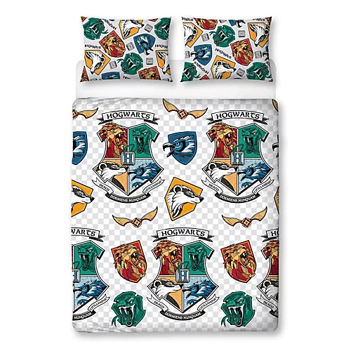 Harry Potter Reversible Grid Duvet Cover Set Multicoloured (Single) 3 Harry Potter Reversible Grid Duvet Cover Set Multicoloured (Single)