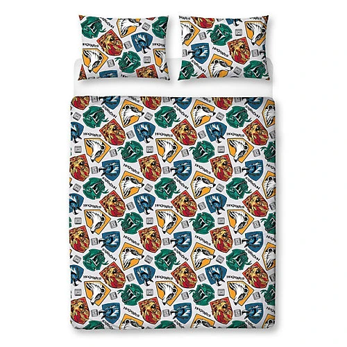 Harry Potter Reversible Grid Duvet Cover Set Multicoloured (Single) 4 Harry Potter Reversible Grid Duvet Cover Set Multicoloured (Single) - Image 2