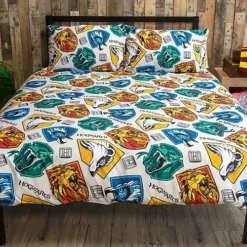 Harry Potter Reversible Grid Duvet Cover Set Multicoloured (Single) 8 Harry Potter Reversible Grid Duvet Cover Set Multicoloured (Single) -DIY harry potter reversible grid duvet cover set multicoloured single 5059958322356 03c MP