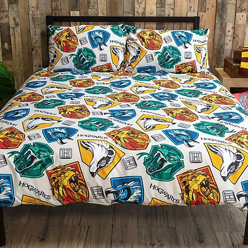 Harry Potter Reversible Grid Duvet Cover Set Multicoloured (Single) 5 Harry Potter Reversible Grid Duvet Cover Set Multicoloured (Single) - Image 3