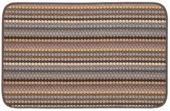 Helsinki Beige Striped Heavy Duty Mat, 90cm X 57cm