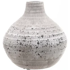 Hill Interiors Amphora Ceramic Stone Vase Stone White (29cm X 29cm X 29cm)