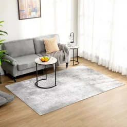 HOMCOM Grey Rug, Modern Abstract Carpet For Living Room Bedroom, 230 X 160cm