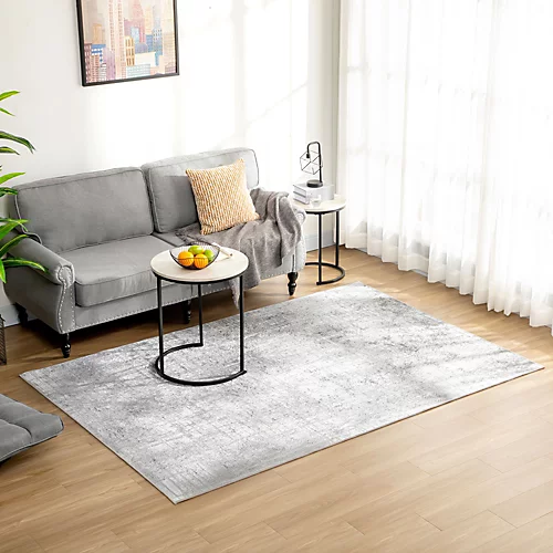 HOMCOM Grey Rug, Modern Abstract Carpet For Living Room Bedroom, 230 X 160cm 3 HOMCOM Grey Rug, Modern Abstract Carpet For Living Room Bedroom, 230 X 160cm