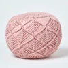 Homescapes Blush Pink Crochet Knitted Pouffe 40 X 50 Cm -DIY homescapes blush pink crochet knitted pouffe 40 x 50 cm5056280715955 01c MP