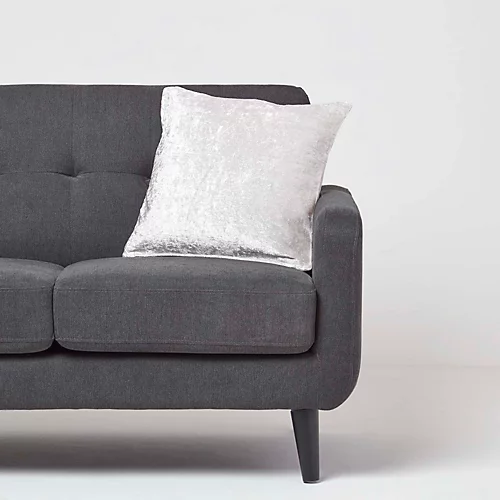 Homescapes Champagne Luxury Crushed Velvet Cushion Cover, 60 X 60 Cm 4 Homescapes Champagne Luxury Crushed Velvet Cushion Cover, 60 X 60 Cm - Image 2