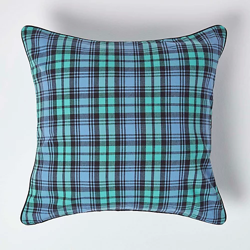 Homescapes Cotton Black Watch Tartan Cushion Cover, 60 X 60 Cm 3 Homescapes Cotton Black Watch Tartan Cushion Cover, 60 X 60 Cm