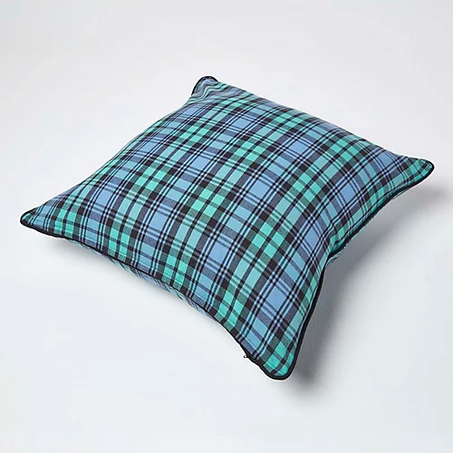 Homescapes Cotton Black Watch Tartan Cushion Cover, 60 X 60 Cm 6 Homescapes Cotton Black Watch Tartan Cushion Cover, 60 X 60 Cm - Image 4