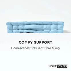 Homescapes Cotton Blue Floor Cushion, 40 X 40 Cm -DIY homescapes cotton blue floor cushion 40 x 40 cm5055967422452 04c MP