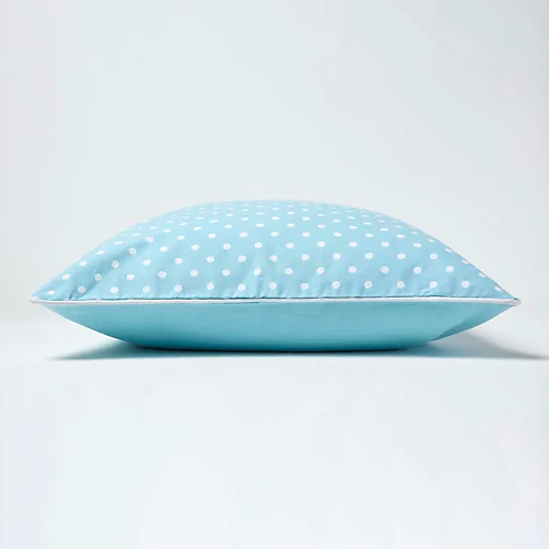 Homescapes Cotton Blue Polka Dots Cushion Cover, 60 X 60 Cm 5 Homescapes Cotton Blue Polka Dots Cushion Cover, 60 X 60 Cm - Image 3