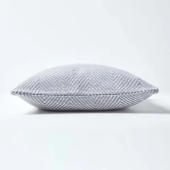 Homescapes Cotton Grey Halden Chevron Cushion Cover, 60 X 60 Cm -DIY homescapes cotton grey halden chevron cushion cover 60 x 60 cm5055967470071 02c MP