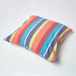 Homescapes Cotton Multi Coloured Stripe Cushion Cover, 60 X 60 Cm -DIY homescapes cotton multi coloured stripe cushion cover 60 x 60 cm5055967414198 04c MP