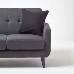 Homescapes Cotton Plain Black Cushion Cover, 60 X 60 Cm 9 Homescapes Cotton Plain Black Cushion Cover, 60 X 60 Cm -DIY homescapes cotton plain black cushion cover 60 x 60 cm5055967417687 04c MP