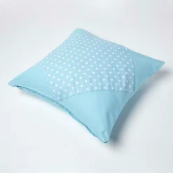 Homescapes Cotton Plain Blue And Polka Dots Cushion Cover, 60 X 60 Cm 9 Homescapes Cotton Plain Blue And Polka Dots Cushion Cover, 60 X 60 Cm -DIY homescapes cotton plain blue and polka dots cushion cover 60 x 60 cm5055967433793 04c MP