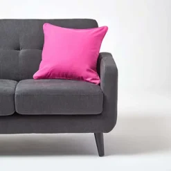 Homescapes Cotton Plain Cerise Cushion Cover, 60 X 60 Cm 9 Homescapes Cotton Plain Cerise Cushion Cover, 60 X 60 Cm -DIY homescapes cotton plain cerise cushion cover 60 x 60 cm5055967417939 04c MP