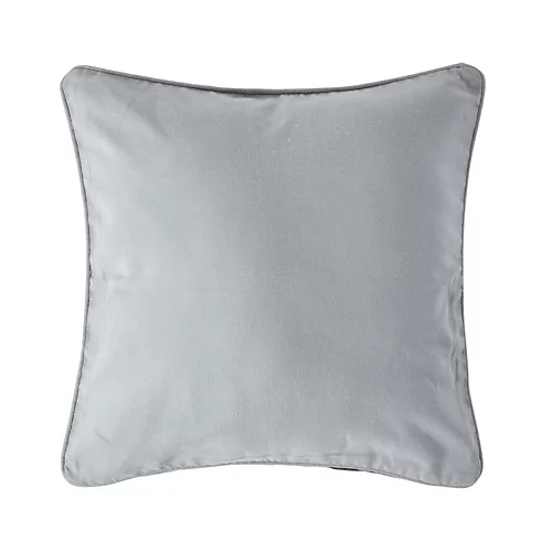 Homescapes Cotton Plain Grey Cushion Cover, 60 X 60 Cm 3 Homescapes Cotton Plain Grey Cushion Cover, 60 X 60 Cm