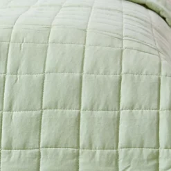 Homescapes Cotton Quilted Reversible Bedspread Sage Green & Cream, 200 X 200 Cm -DIY homescapes cotton quilted reversible bedspread sage green cream 200 x 200 cm5060422530856 03c MP