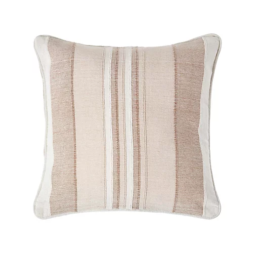 Homescapes Cotton Striped Beige Cushion Cover Morocco , 60 X 60 Cm 3 Homescapes Cotton Striped Beige Cushion Cover Morocco , 60 X 60 Cm