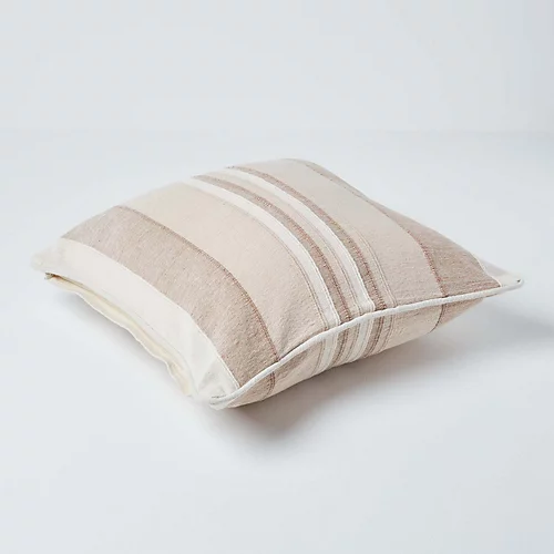 Homescapes Cotton Striped Beige Cushion Cover Morocco , 60 X 60 Cm 5 Homescapes Cotton Striped Beige Cushion Cover Morocco , 60 X 60 Cm - Image 3