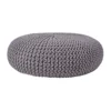 Homescapes Dark Grey Large Round Cotton Knitted Pouffe Footstool -DIY homescapes dark grey large round cotton knitted pouffe footstool5055967430815 01c MP
