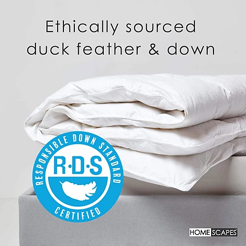 Homescapes Duck Feather And Down All Seasons Super King Size Duvet 4 Homescapes Duck Feather And Down All Seasons Super King Size Duvet - Image 2