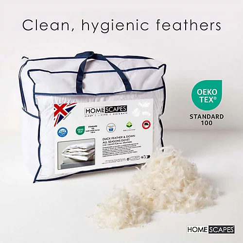 Homescapes Duck Feather And Down All Seasons Super King Size Duvet 5 Homescapes Duck Feather And Down All Seasons Super King Size Duvet - Image 3
