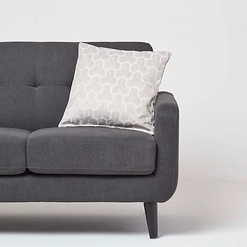 Homescapes Geometric Natural Jacquard Cushion Cover, 45 X 45 Cm 4 Homescapes Geometric Natural Jacquard Cushion Cover, 45 X 45 Cm - Image 2