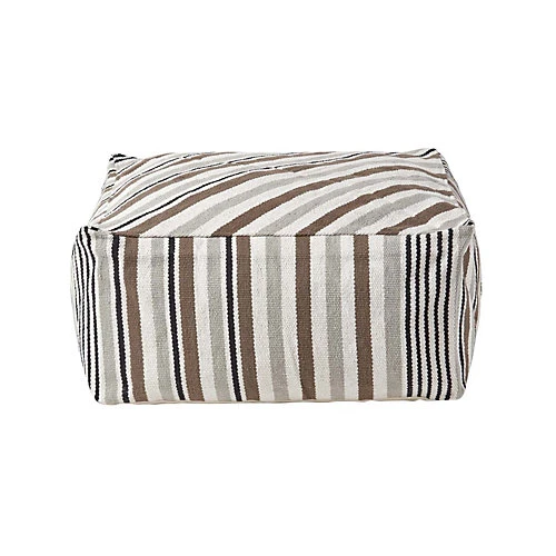 Homescapes Grey, Black And White Stripe Beanbag Cube Pouffe Large 60 X 60 X 30 Cm 3 Homescapes Grey, Black And White Stripe Beanbag Cube Pouffe Large 60 X 60 X 30 Cm