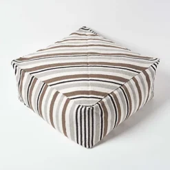 Homescapes Grey, Black And White Stripe Beanbag Cube Pouffe Large 60 X 60 X 30 Cm 8 Homescapes Grey, Black And White Stripe Beanbag Cube Pouffe Large 60 X 60 X 30 Cm -DIY homescapes grey black and white stripe beanbag cube pouffe large 60 x 60 x 30 cm5055967445178 03c MP