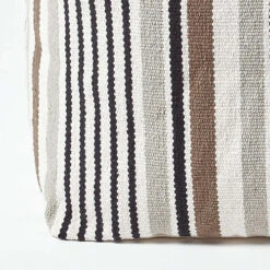 Homescapes Grey, Black And White Stripe Cube Square Footstool 40 X 40 X 40 Cm -DIY homescapes grey black and white stripe cube square footstool 40 x 40 x 40 cm5055967445154 04c MP