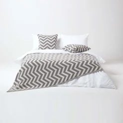 Homescapes Grey Chevron Cotton Knitted Throw, 150 X 200 Cm -DIY homescapes grey chevron cotton knitted throw 150 x 200 cm5056280702054 03c MP