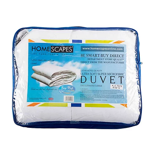 Homescapes Kids 4.5 Tog Super Microfibre Duvet 3 Homescapes Kids 4.5 Tog Super Microfibre Duvet