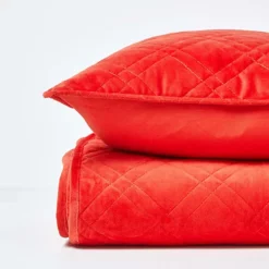 Homescapes Luxury Burnt Orange Quilted Velvet Bedspread Geometric Pattern 'Paragon Diamond' Throw, 200 X 200 Cm 9 Homescapes Luxury Burnt Orange Quilted Velvet Bedspread Geometric Pattern 'Paragon Diamond' Throw, 200 X 200 Cm -DIY homescapes luxury burnt orange quilted velvet bedspread geometric pattern paragon diamond throw 200 x 200 cm5055967477766 04c MP