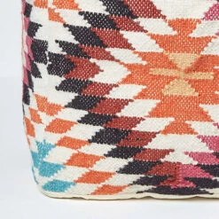 Homescapes Manila Orange And Pink Kilim Footstool Handwoven Beanbag Pouffe 43 X 43 Cm -DIY homescapes manila orange and pink kilim footstool handwoven beanbag pouffe 43 x 43 cm5056280711858 04c MP