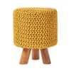 Homescapes Mustard Tall Cotton Knitted Footstool On Legs 1 Homescapes Mustard Tall Cotton Knitted Footstool On Legs -DIY homescapes mustard tall cotton knitted footstool on legs5055967445406 01c MP