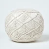 Homescapes Natural Crochet Knitted Pouffe 40 X 50 Cm -DIY homescapes natural crochet knitted pouffe 40 x 50 cm5056280715894 01c MP