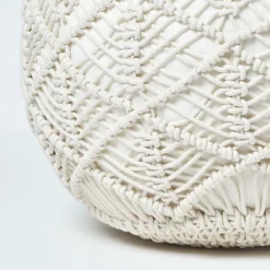 Homescapes Natural Crochet Knitted Pouffe 40 X 50 Cm -DIY homescapes natural crochet knitted pouffe 40 x 50 cm5056280715894 04c MP